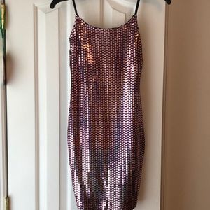 Black Bead size M mini sequins dress